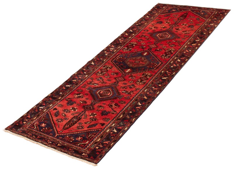 3'3" x 9'8" Vintage Hand-knotted Runner Rug Traditional Oriental Wool Carpet gallery