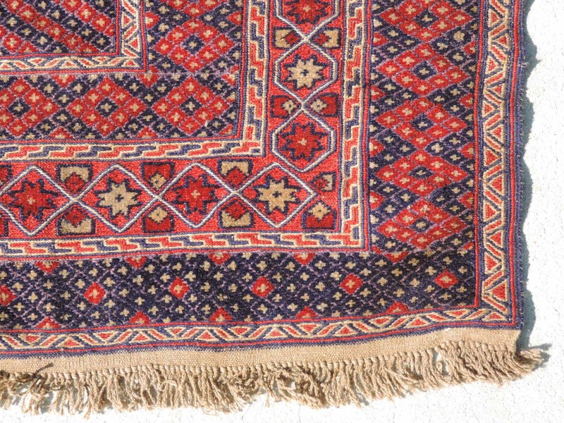 5x6ft. Handmade Gul E Burgista Afghan Wool Rug gallery