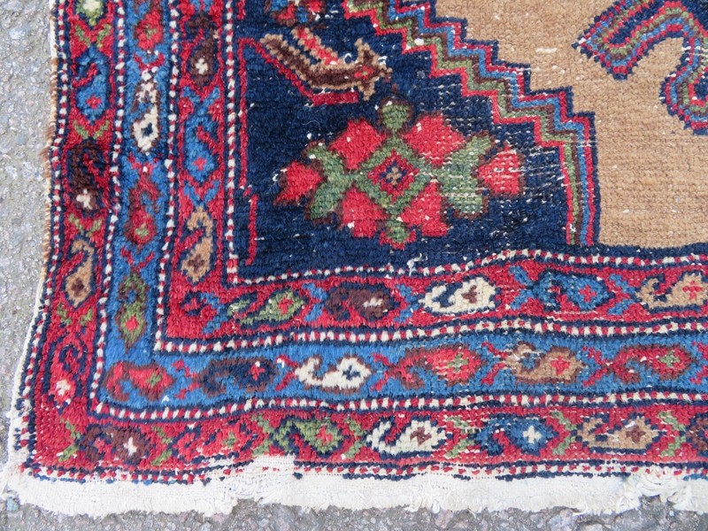 Distressed Antique Hamedan Rug. 202cm X 132cm. gallery