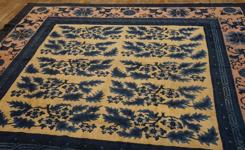 7'x7' Antique Chinese - Mongolian Knotted Square Rug gallery