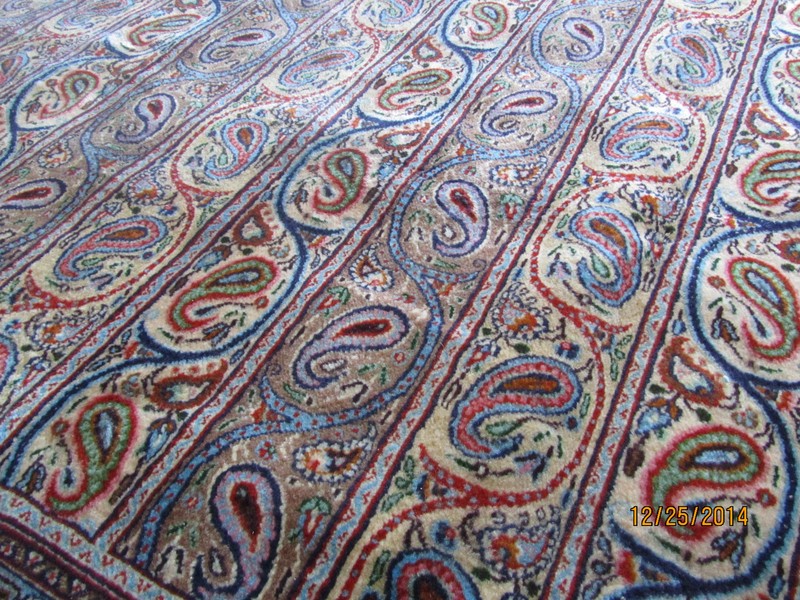 Rare Kirman Paisley Carpet 6 ft X 6 ft gallery