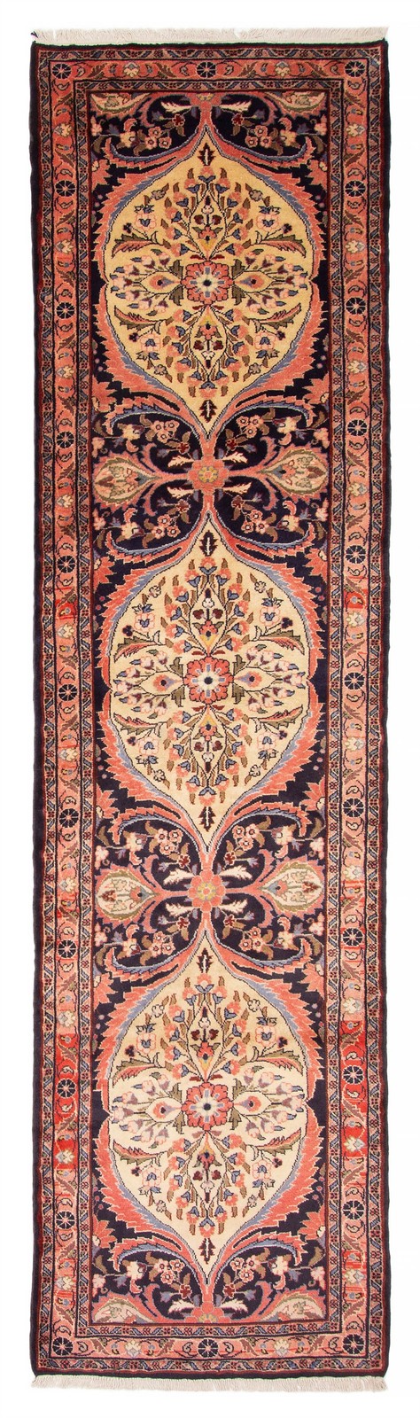 2'9" x 10'5" Vintage Hand-knotted Runner Rug Traditional Oriental Wool Carpet gallery