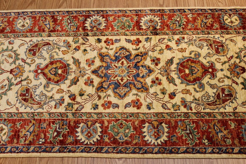 _HALL_RUNNER_RUG 10 Ft. Fine Quality Handmade Rug hand knotted vegetable dyed gallery