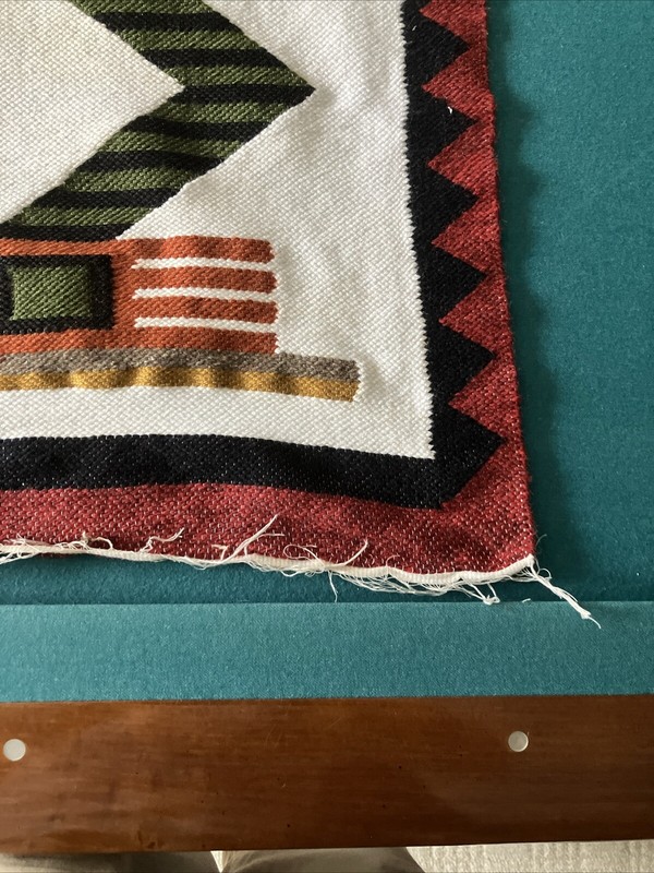 2 Vintage Native American Aztec South Western Wall Hanger Rug 28x46 Inches gallery
