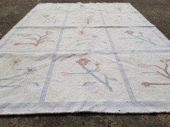 Vintage Traditional Handmade Scandinavian Wool Multicolor Kilim 5.9×4.4 ft