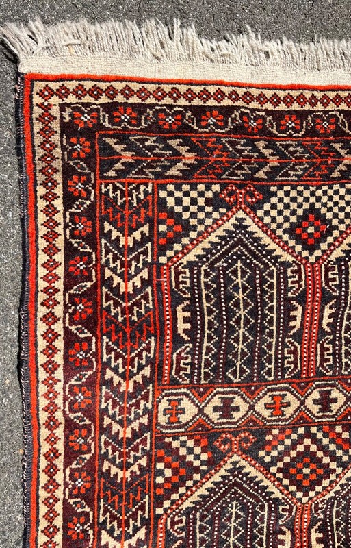 Old Vintage Turkoman or Afghan Rug 52 x 35” gallery