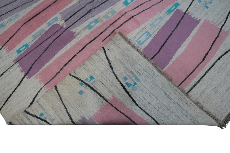 6x10 Vintage Scandinavian Tapestry Art Nouveau Rug Abstract 198cm x 320cm gallery
