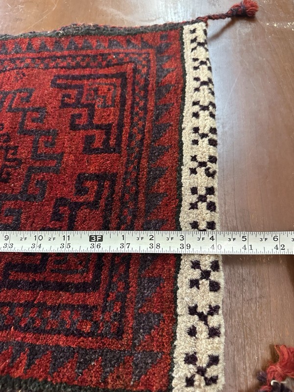 Vintage Middle Eastern Hand Knotted Tribal Camel Saddle Bag Kilim 41" x 17" gallery