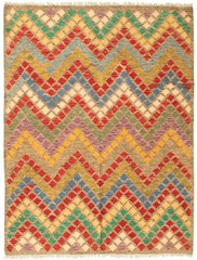 Vintage 5’2″ x 6’10” Traditional Wool Hand Woven Oriental Area Rug