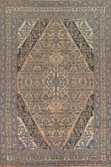 Geometric Room Size Area Rug 9×12 Medallion Hand-made Classic Vintage Carpet