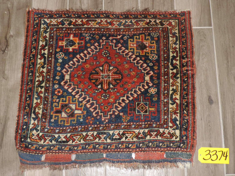 26" x 28" Antique MiddleEastern Wool Bagface