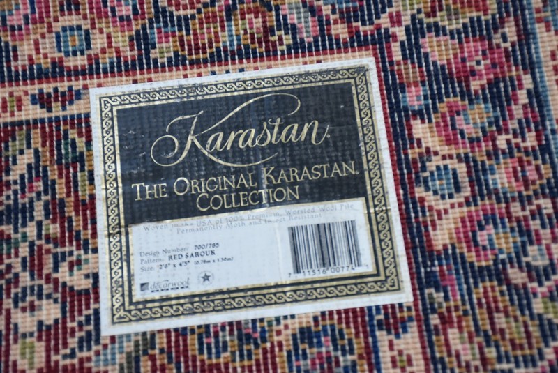 Karastan Rug 785 Red Sarouk 2.6x4.3 Special Order no Fringes Very Nice #Y24 gallery