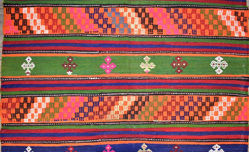 Turkish Kilim Rug 5x10 Size Handwoven Sivas Wool Multi Color Cicim 172x324cm gallery