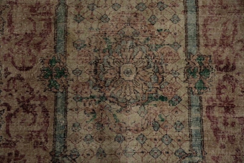 Anatolian Turkish Area Rug 7x9 Ft Hand-Knotted Medallion Vintage Wool Carpet gallery