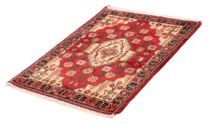 Vintage 3'7" x 4'10" Traditional Hand Knotted Vegetable Dye Wool Area Rug gallery