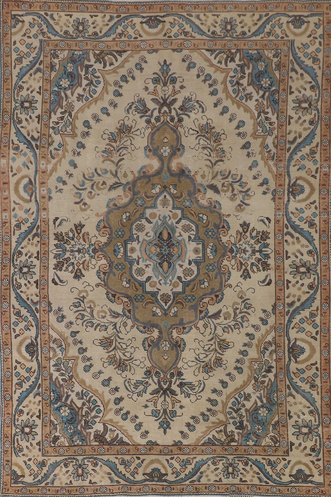 Medallion Vintage Area Rug 6x10 Ft Hand-Knotted Traditional Oriental Wool Carpet