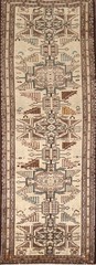 Tribal Geometric 9 ft Runner Rug 3×9 Wool Hand-knotted Nomadic Hallway Carpet