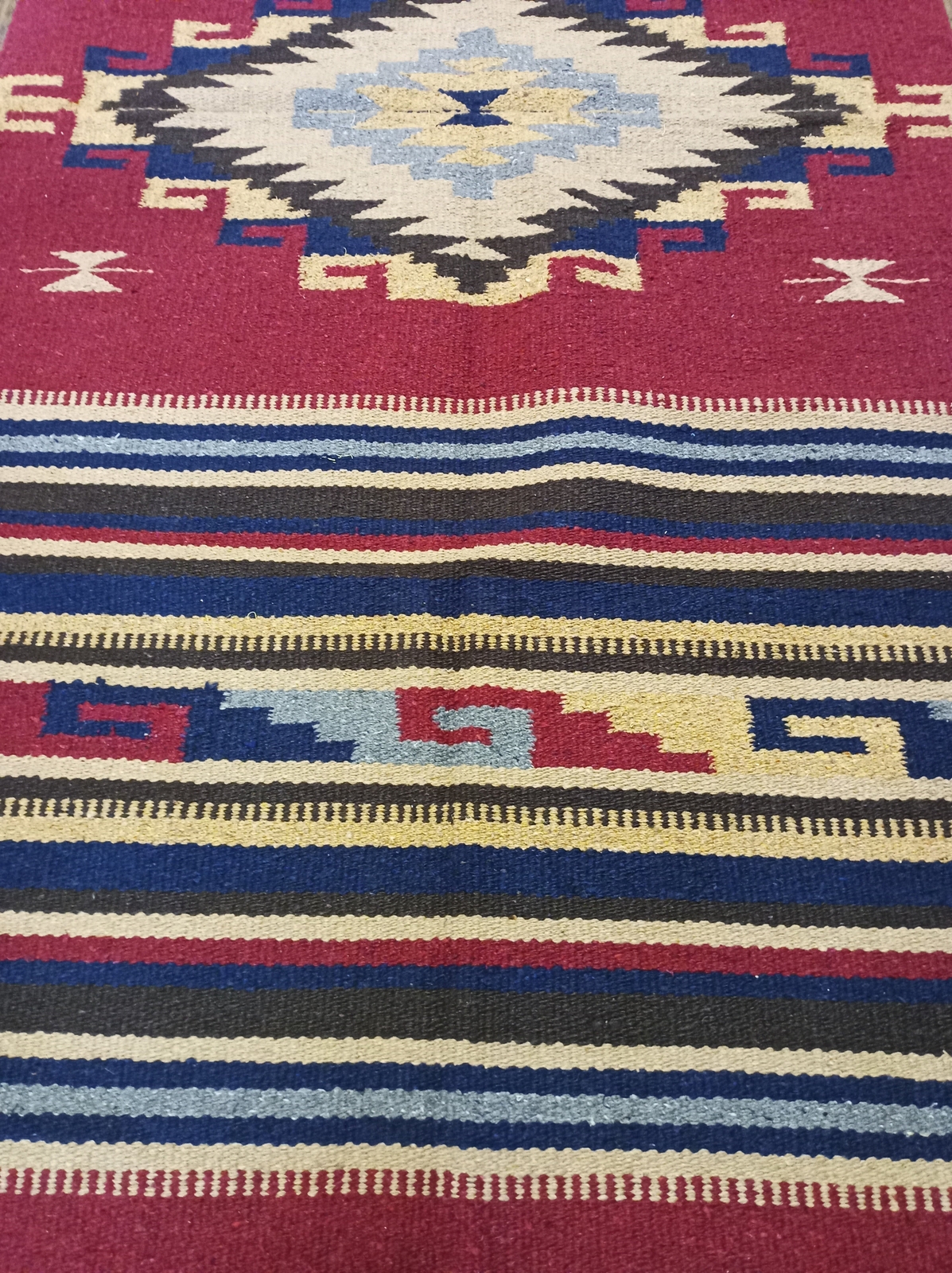 Handwoven Southwest Design Acrylic Rug; 32"x64" gallery