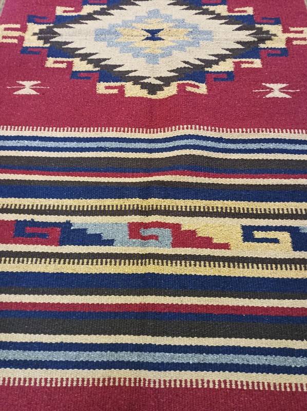 Handwoven Southwest Design Acrylic Rug; 32"x64" gallery