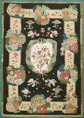 6’x9′ Antique Romanian Flat Woven Floral Bird Pattern Bessarabian Kilim Rug