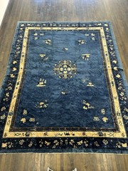 Antique Handmade Chinese Peking Carpet C. 1900 Remarkable Piece 11’11 X 12’9