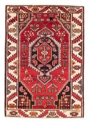 Vintage Hand-Knotted Area Rug 3’5″ x 4’9″ Traditional Oriental Wool Carpet