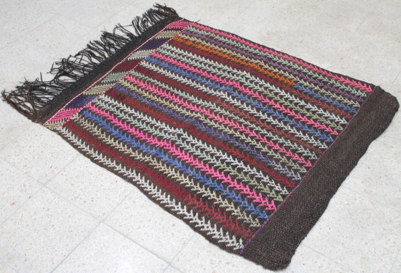 Turkish Kilim Rug 40''x50'' Hand Woven Adana Cicim Kilim 103x129cm gallery