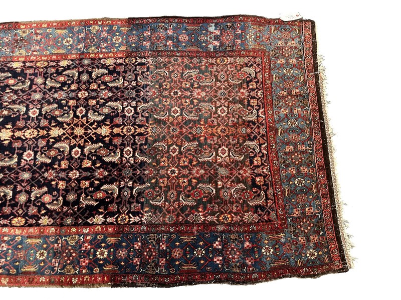 4x8 Antique Traditional Handmade Rug Iron Quality Heavy Wool 127x 239cm c.1900 gallery