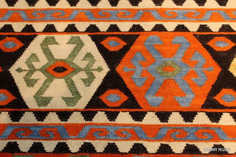 _HAND_WOVEN_KILIM_Southwestern style 5x8 ft. SHIRVAN CAUCASIAN KAZAK DESIGN gallery