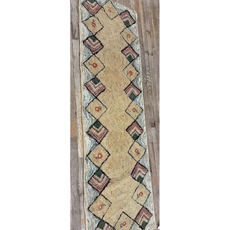 2X7 Antique American Wool Area Rug 1880 gallery