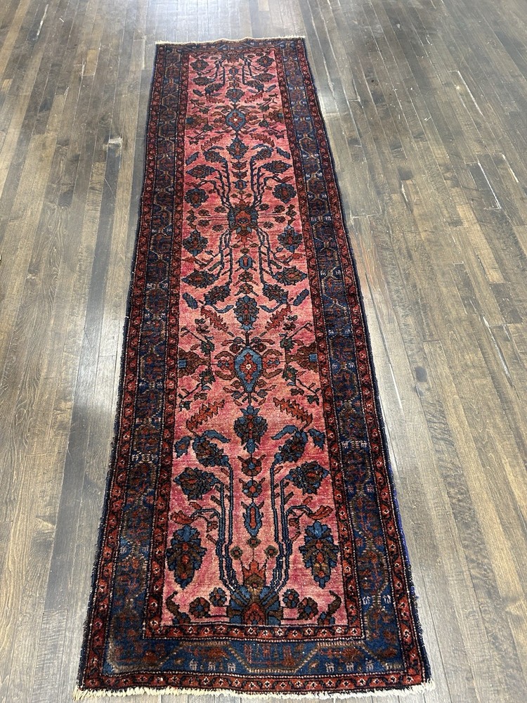 Stunning Antique Lilihan Runner Rug C.1910 Hand Knotted Vegetable Dye 9’7x2’8