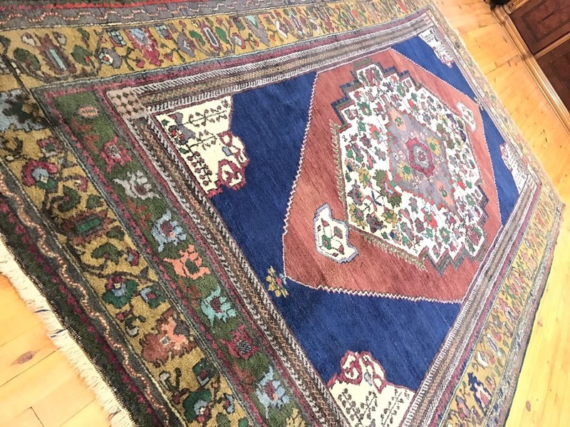 Antique 1900-1939s Exclusive Turkish Wool Pile Tribal Rug Turkey 5’6”x 9’7” gallery