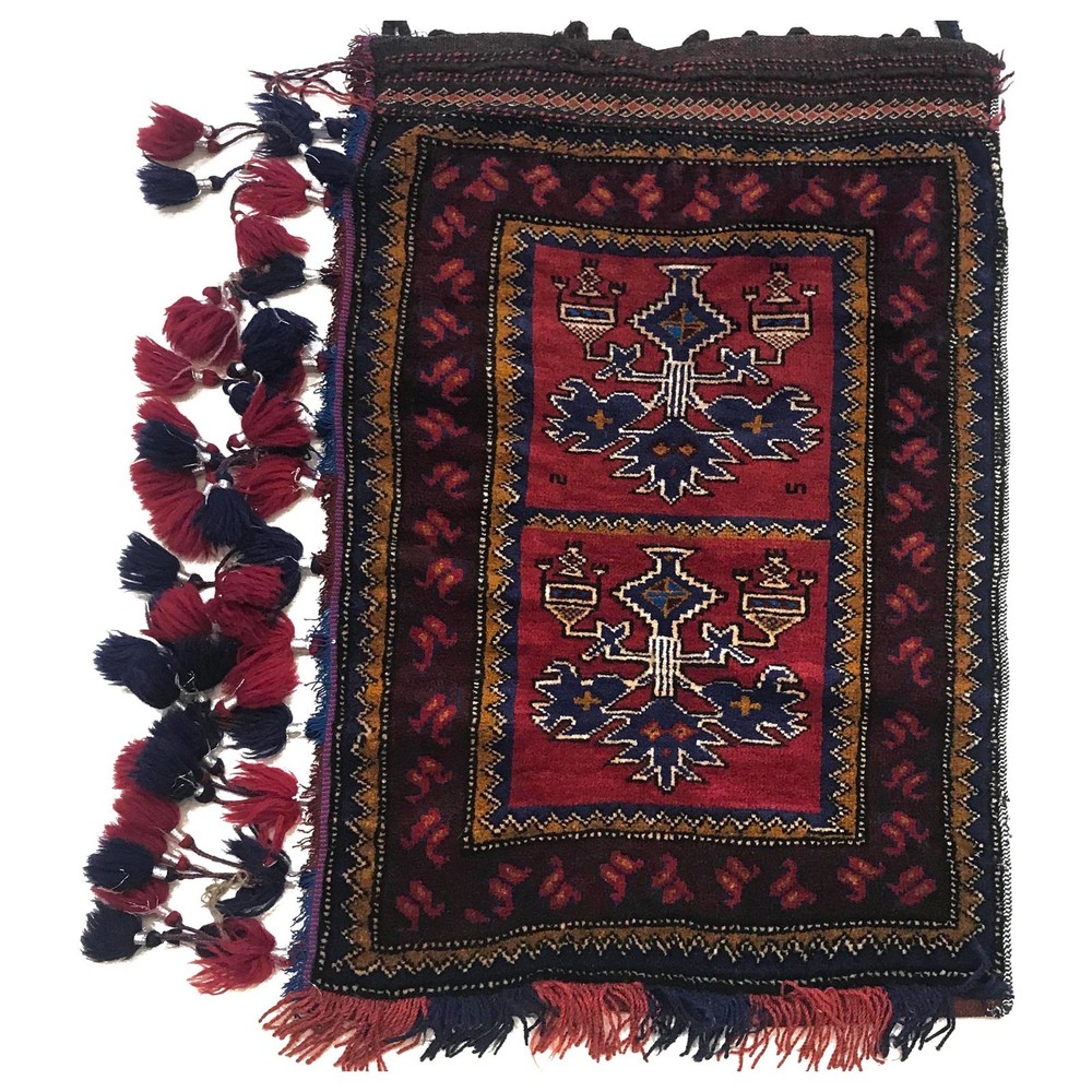 Afghan Decorative Wool Pillow 2.8x1.8 ft