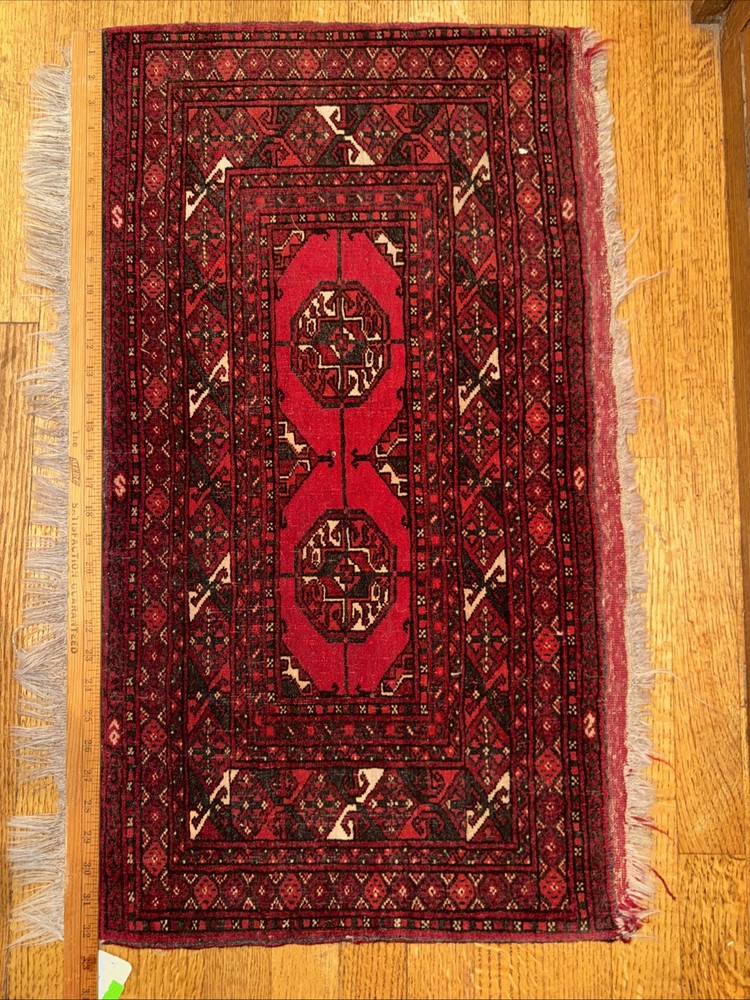 Small Square Balouch Rug, Handmade, Tribal, Wool