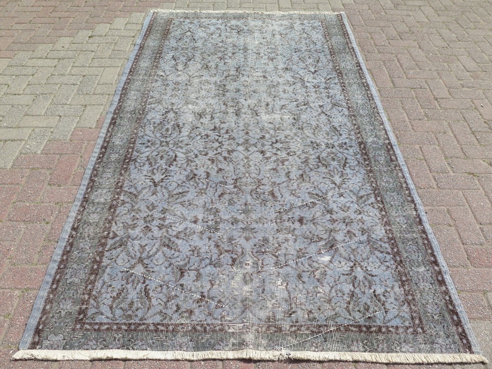Vintage Turkish Overdyed Rug, Large Carpet, Area Rugs, Wool Rug Teppich 57"x100"