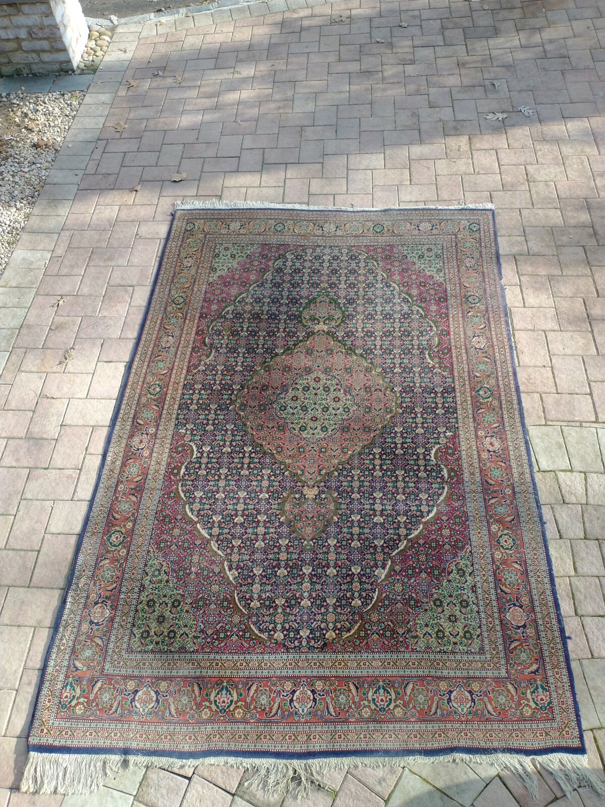 Handmade 1930s tabariz Carpet, Multiple Colors, Good Pile. 6ft.½x9ft. 3½ In. gallery