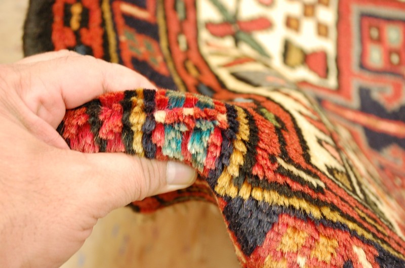 NATURAL WOOL Old Oriental Rugs,Hand Woven,knotted size Approximately2'4" × 6'10" gallery