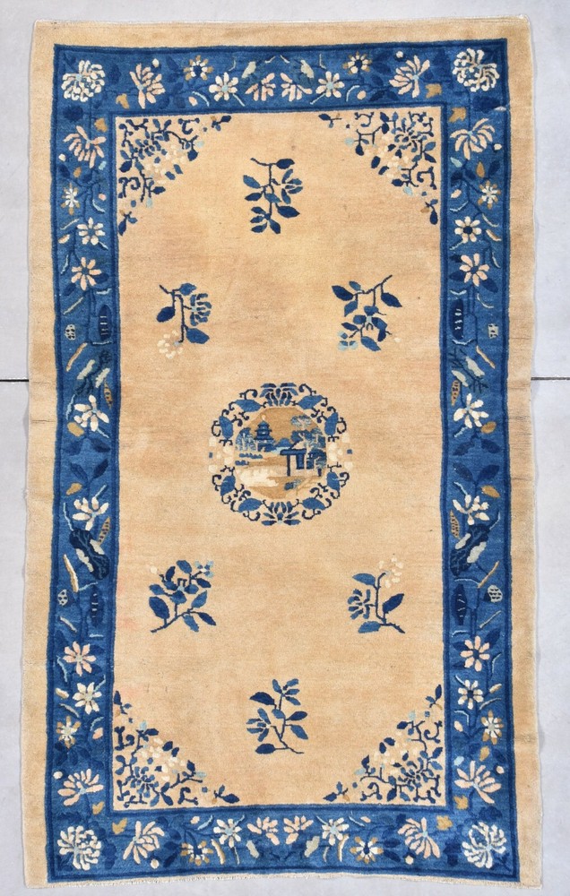 Antique Chinese Oriental Peking Rug 4’0” X 6’9” #7935