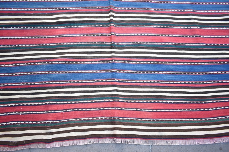 Fabulous Antique Caucasian Rug 75'' x 117'' Collector Item Great Colors Worn Rug gallery