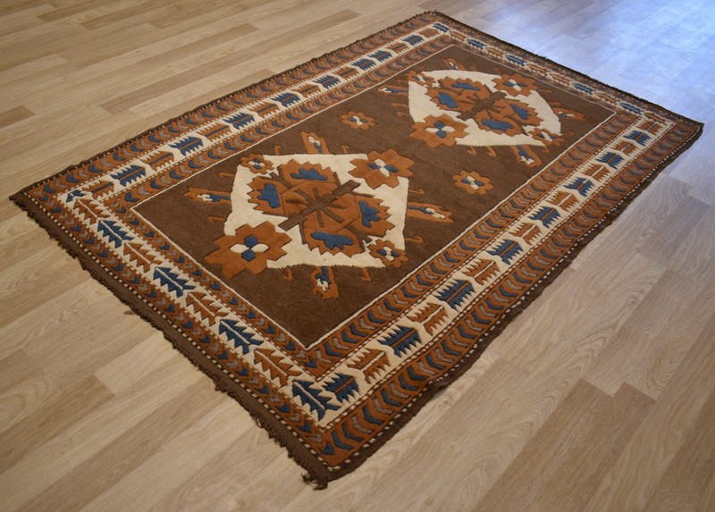 Clearance 1960's Antique Caucasian Kazak One-of-a-kind Handmade Rug 5 Ft x 8 Ft gallery