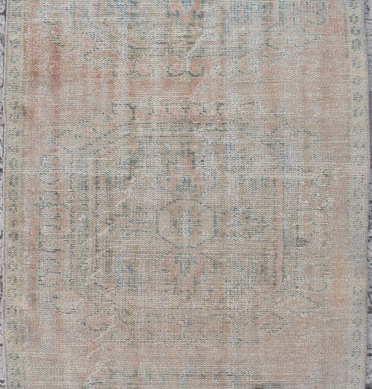 Turkish Rug 3x9 ft Oushak Rug Runner Vintage Wool Hallway Stairs Rug 95x295cm gallery