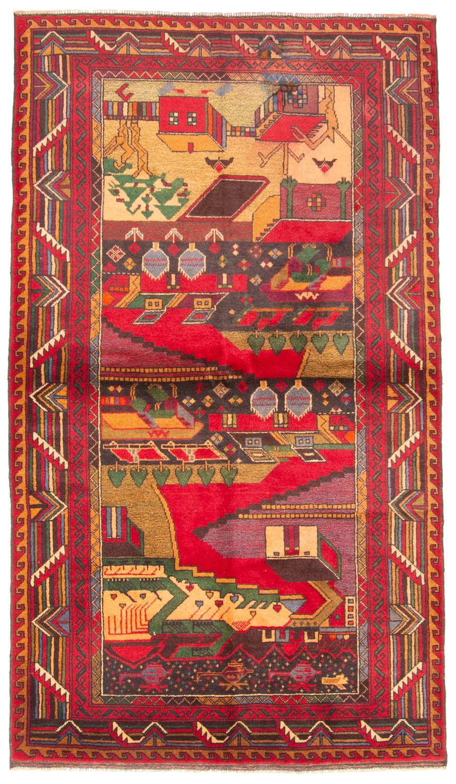Traditional Vintage Hand-Knotted Carpet 3'7" x 6'4" Wool Area Rug gallery