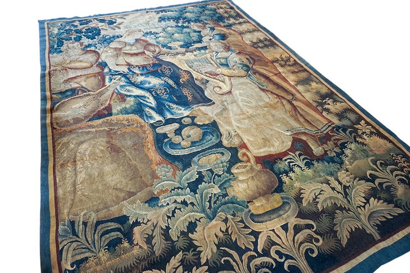 5'x8' Antique Late 16th or Early 17th Century Musical Party Garden of Love Scene gallery