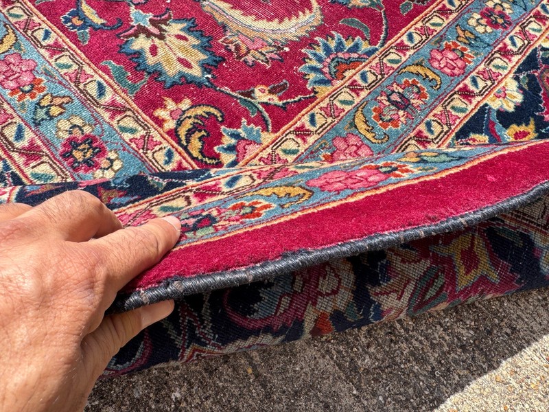 9x12 COLORFUL ANTIQUE RUG SIGNED VINTAGE ORIENTAL handmade hand-woven fine old gallery