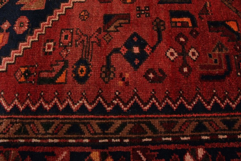 Vintage 3'7" x 7'3" Traditional Hand Knotted Vegetable Dye Wool Area Rug gallery