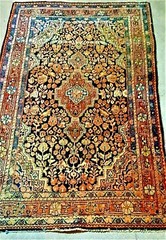 Antique Middle Eastern Sarouk rug 4×6 circa 1920
