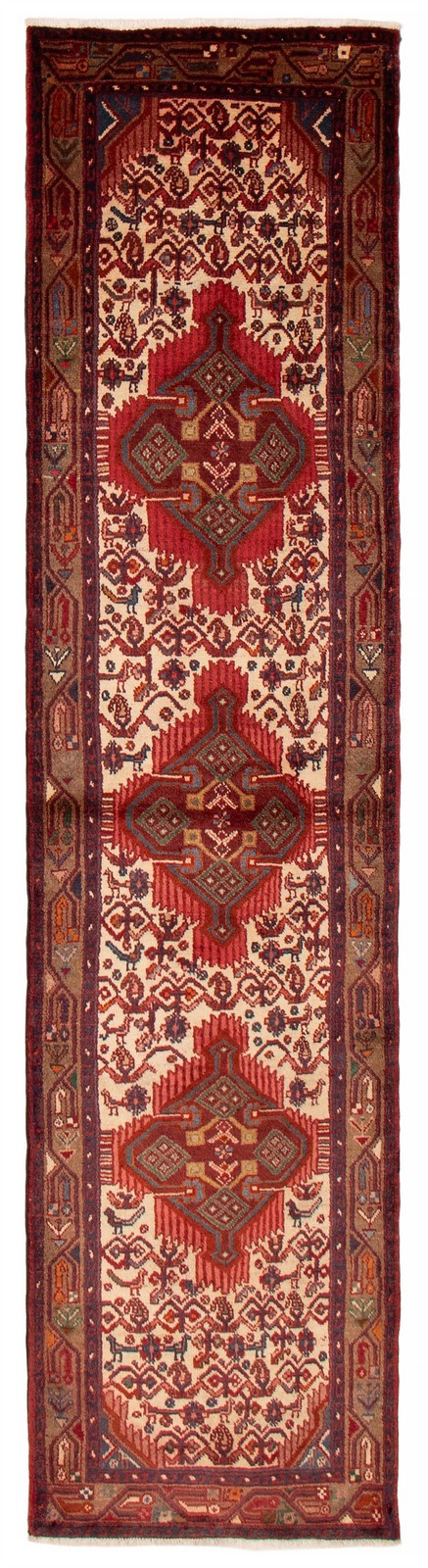 2'8" x 10'6" Vintage Hand-knotted Runner Rug Traditional Oriental Wool Carpet gallery