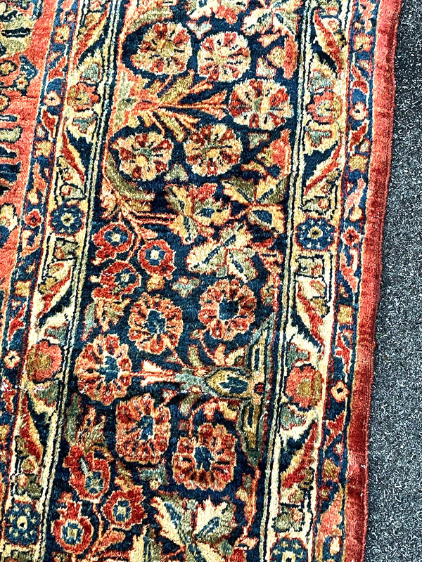 ORIENTAL ANTIQUE SAROUK KAZAK OUSHAK HERIZ RUG 9X11FT gallery