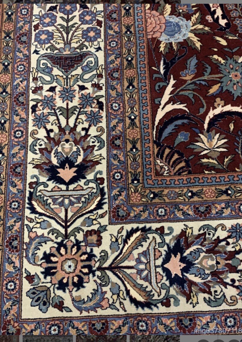 Chinese Wool & Silk Red Keshan Area Rug New Rare Beauty Elegance 9.9 X 13.9 FT gallery