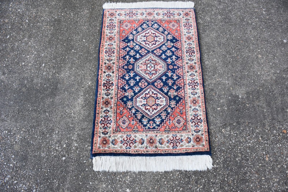 Beautiful Small Handmade Oriental Rug Karajeh Design 2x3.2 Very Nice